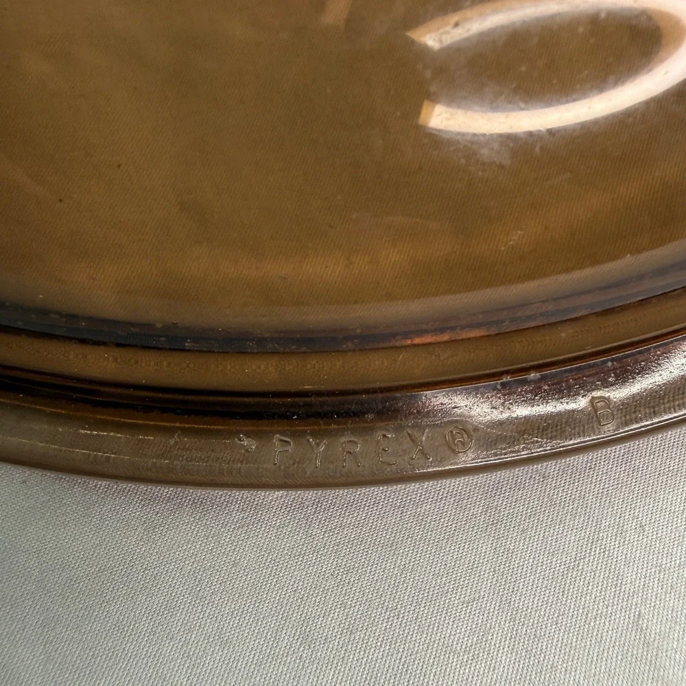 Pyrex 11 Vision Amber Glass Lid Replacement 10 Inch Round Brown USA